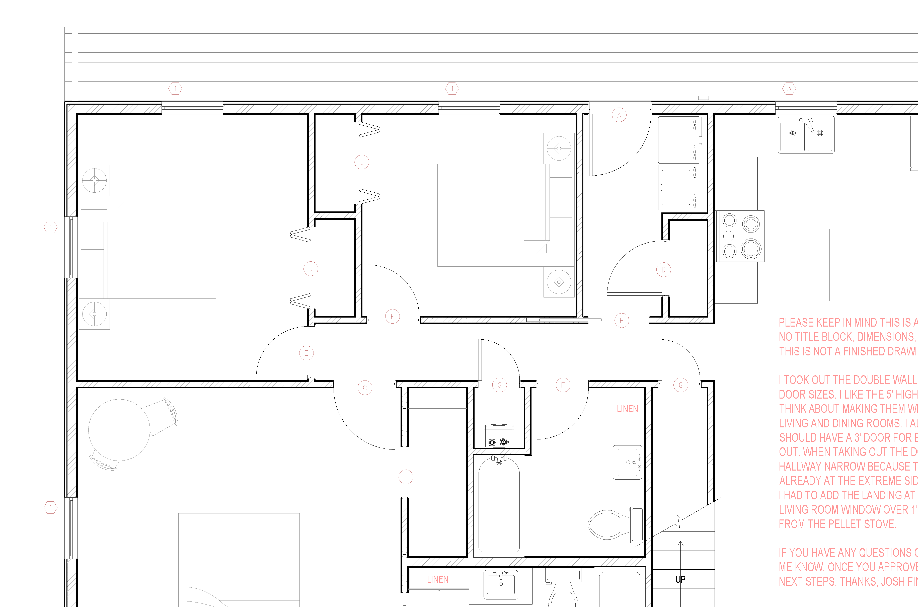 Residential floor plan drawing sheet