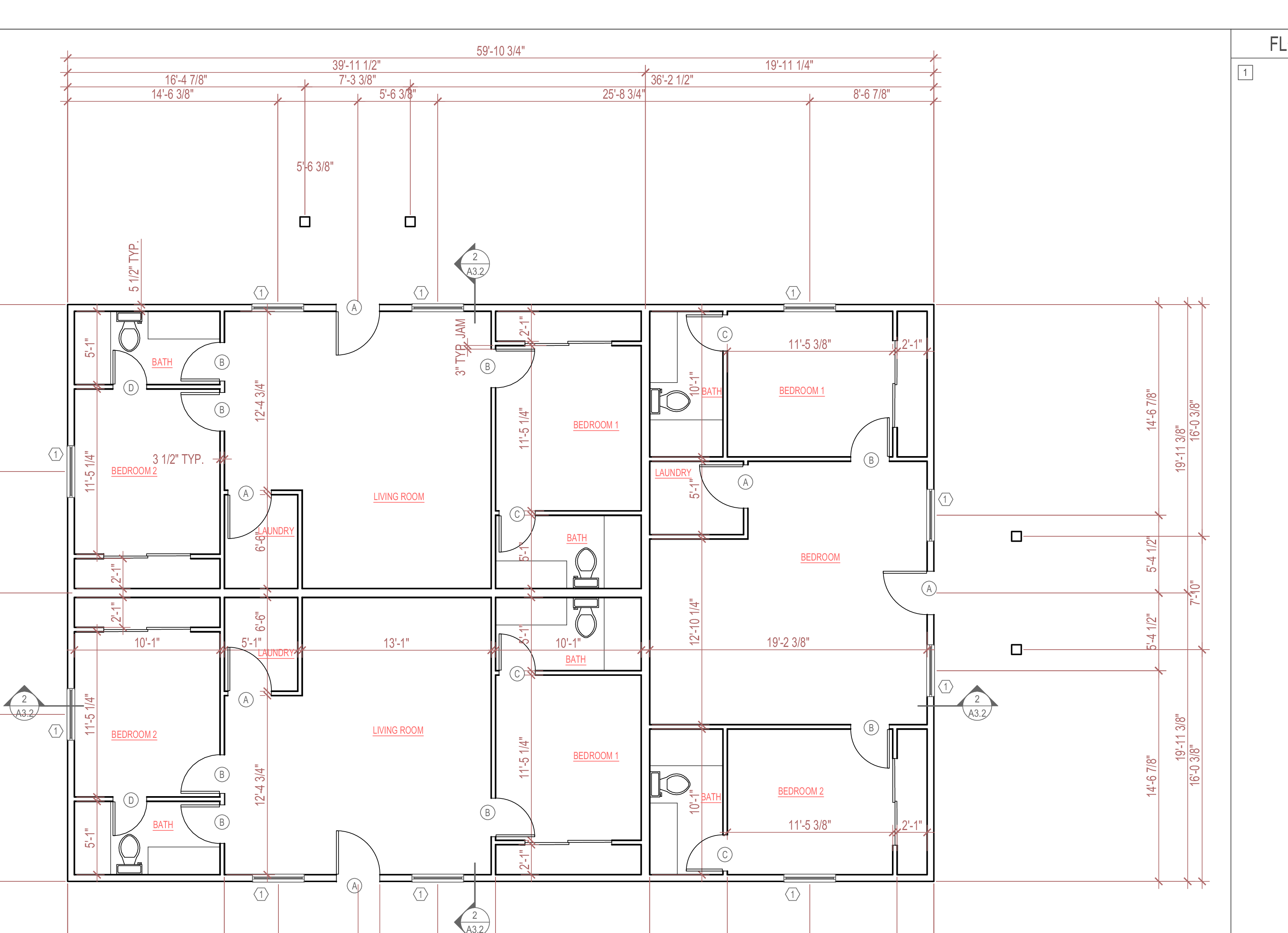 Portfolio sample residential drawing sheet